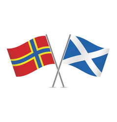 Orkney Islands And Scotland Crossed Flags