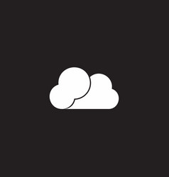 White Cloud Clean Simple Symbol Icon