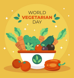 World Vegetarian Day Flat Design