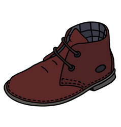 Dark Red Suede Shoe