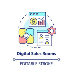 Digital Sales Rooms Concept Icon