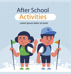 Flat After School Activities Posts Collection