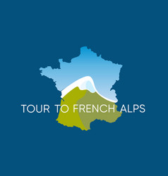 Tour To French Alps - Logo With Mountains