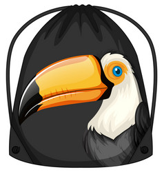 Drawstring Backpack With Toucan Pattern