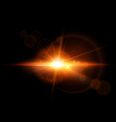 Shiny star burst light with gold glitter sparkles Vector Image