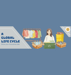 Facebook Ads Template With Global Recycling