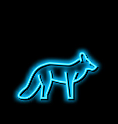 Fox Wild Animal Neon Glow Icon