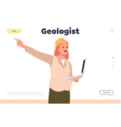 Geologist Landing Page Design Template For Geology