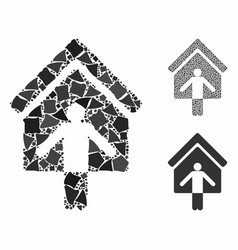 House Owner Wellcome Composition Icon Uneven