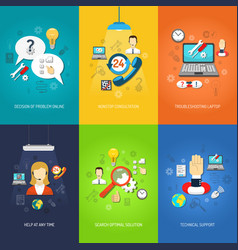 Computer Support Mini Poster Set Multicolored