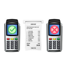 Pos Terminal And Receipt Of Payment Set