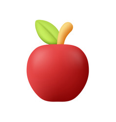 Red Apple Fruit Autumn And Summer Concept 3d