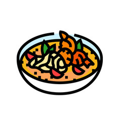 Tom Yum Soup Thai Cuisine Color Icon