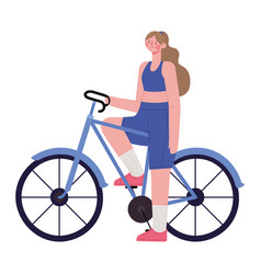 Woman On Bike