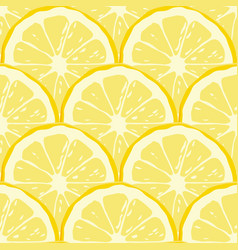 Citrus Fruit Seamless Pattern With Yellow