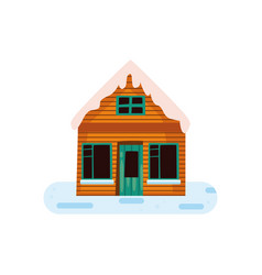 Flat Winter Cozy House