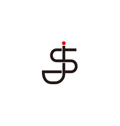 Letter Sj Linked Infinity Overlap Logo