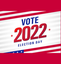 Vote 2022 Election Usa Light Stripes Banner