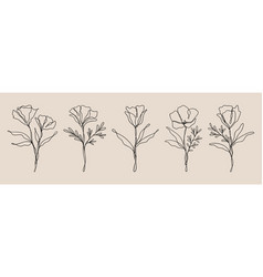 Wildflower Line Art Bundle