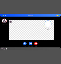 Zoom Interface Mockup Video Call