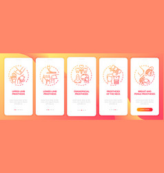 Fake Limb Types Onboarding Mobile App Page Screen