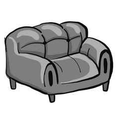 Gray Couch On White Background