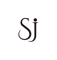 Letter Sj Simple Serif Font Logo