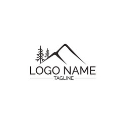 Mountain Logo With Pine Tree Creative Hi