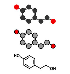 Tyrosol Olive Oil Antioxidant Molecule Stylized