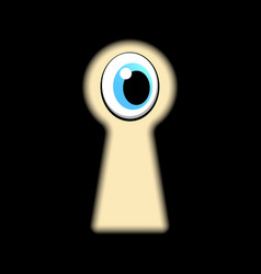 Keyhole Eye To Spy Or Witness Sight