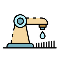 Water Drop Irrigation Icon Color Outline