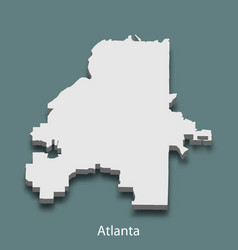 3d Isometric Map Of Atlanta Is A City Of United