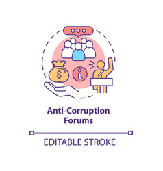 Anti Corruption Forums Concept Icon