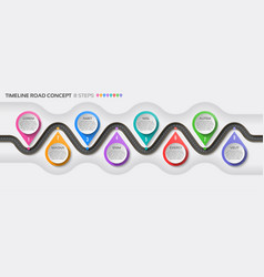 Isometric Navigation Map Infographic 8 Steps