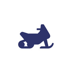 Snowmobile Icon On White