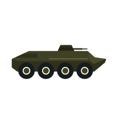 Armoured Troop Carrier Wheeled Icon Flat Style