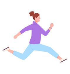 Fast Woman Running Hurrying Person Rushing