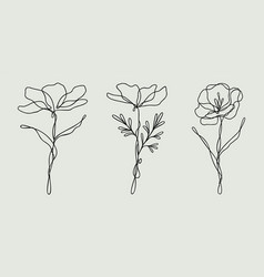 Wildflower Line Art Bundle