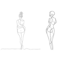 Woman Body Line Art