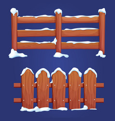 Wooden Fence With Snow Barrier Construction