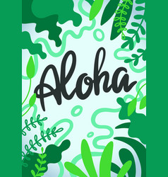 Aloha Hawaii Hand Draw Floral Poster T-shirt