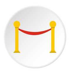 Barrier Rope Icon Circle