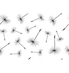 Seamless Background Dandelion Fluff Flies