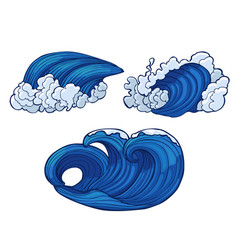 Color Graphic Hand Drawn Sea Waves