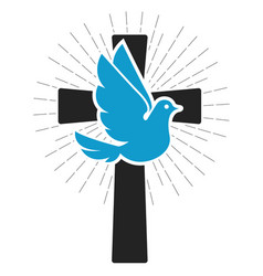 Dove And Crucifix Christianity Virtue Peace