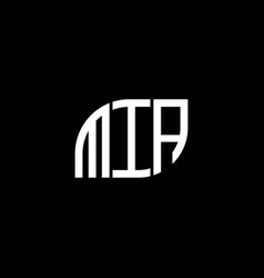 Mia Letter Logo Design On Black Background