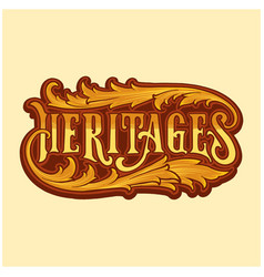 Classic Luxury Flourish Heritage Lettering Text