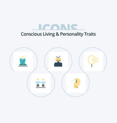 Conscious Living And Personality Traits Flat Icon