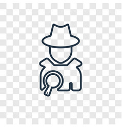 Detective Concept Linear Icon Isolated