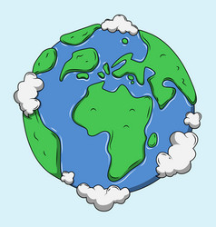 Earth Globe Cartoon